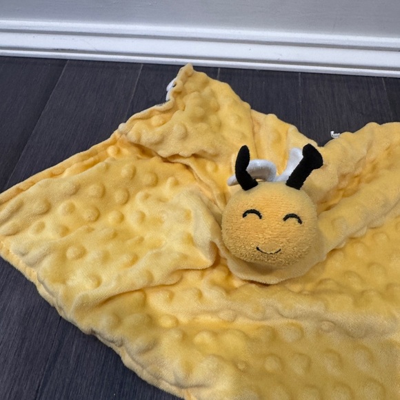 Infant Baby Toddler Bumble Bee Yellow Bee Baby Blanket Lovey - Picture 3 of 4